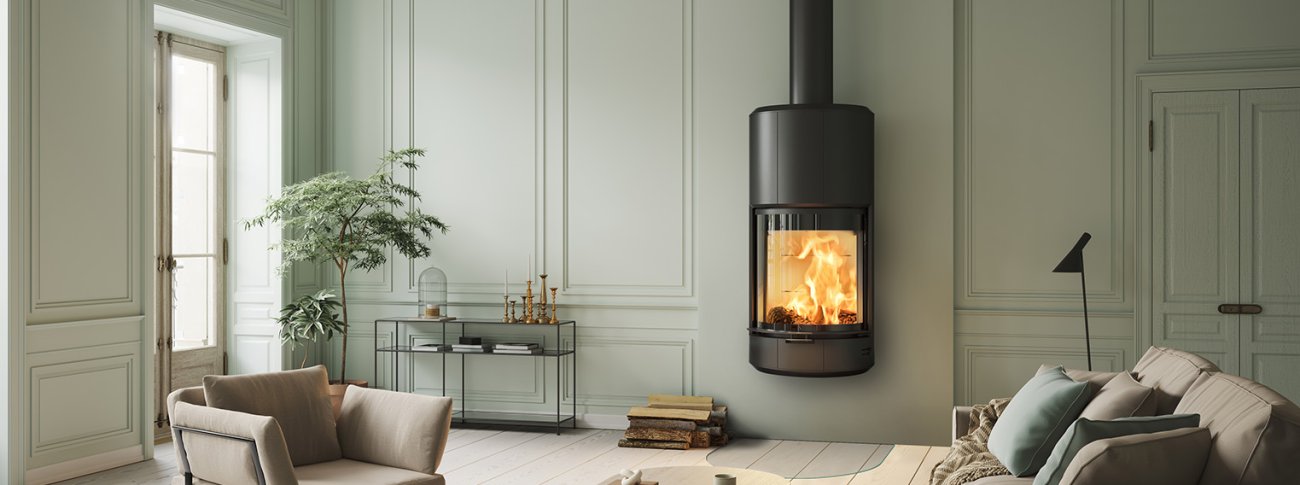Poêle à bois SCAN 87 en version murale